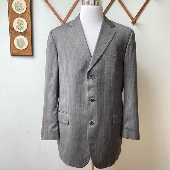Brooks Brothers Loro Piana Wool Herringbone Blazer - Picture 1 of 16